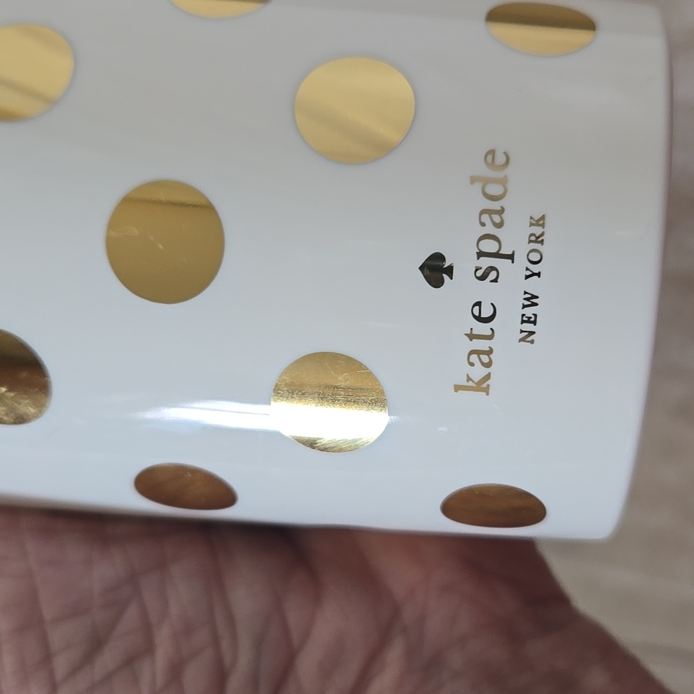 Kate Spade New York BPA Free Gold Polka Dot Tumbler - Picture 8 of 9